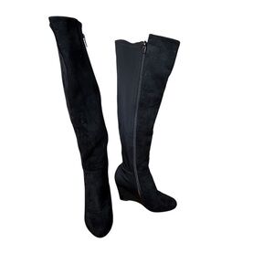 Forever 21 Stretch Heeled Knee High Boots